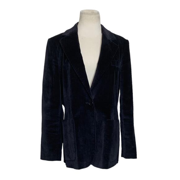 Harve Benard black velour one button blazer size 10 - Picture 5 of 9
